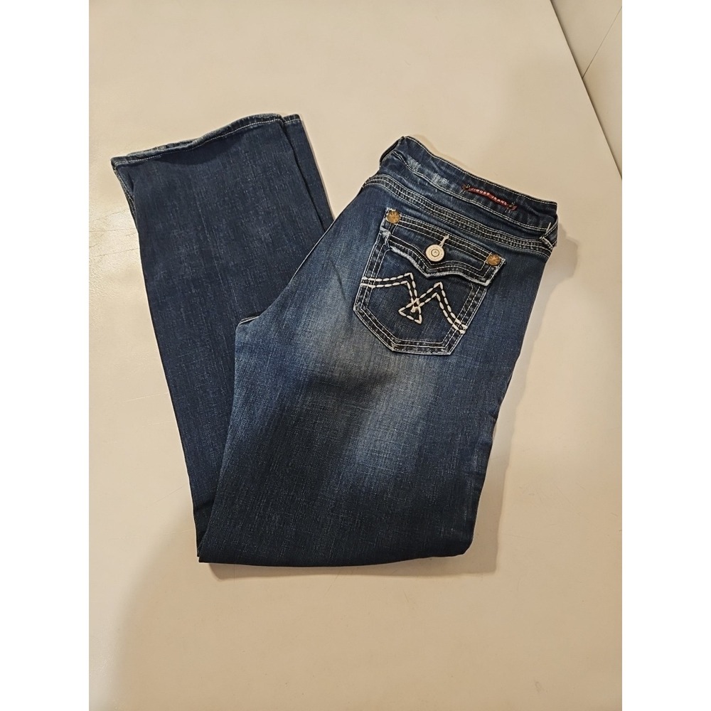 VIGOSS Jean Women Size 15 Embroidered Thick Stitch Flap Pocket Bootcut Jean(1391
